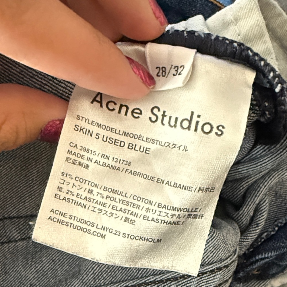 Acne Denim Blue Jeans